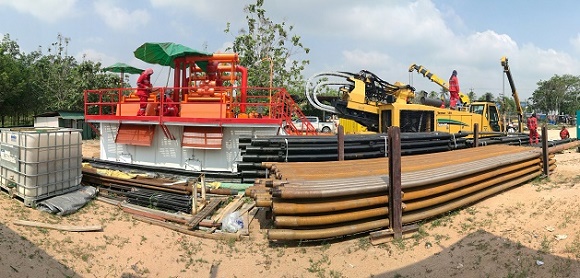 350GPM Mud recovery system on site in Thailand